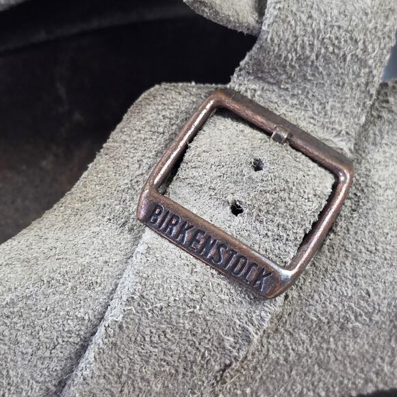 Birkenstock Taupe Suede Slip-Ons - Picture 5 of 12